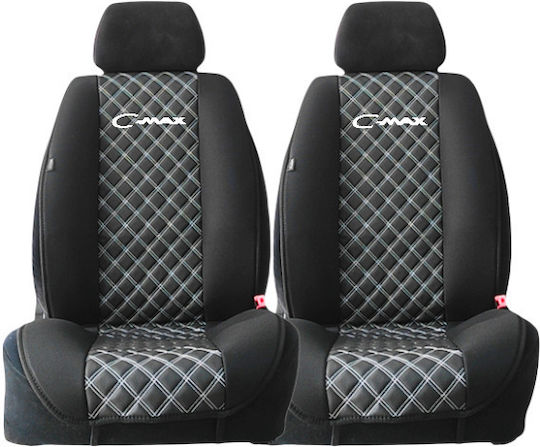 Πλατοκάθισμα Αυτοκινήτου 2τμχ Δερματίνη Ford EcoSport Μαύρα