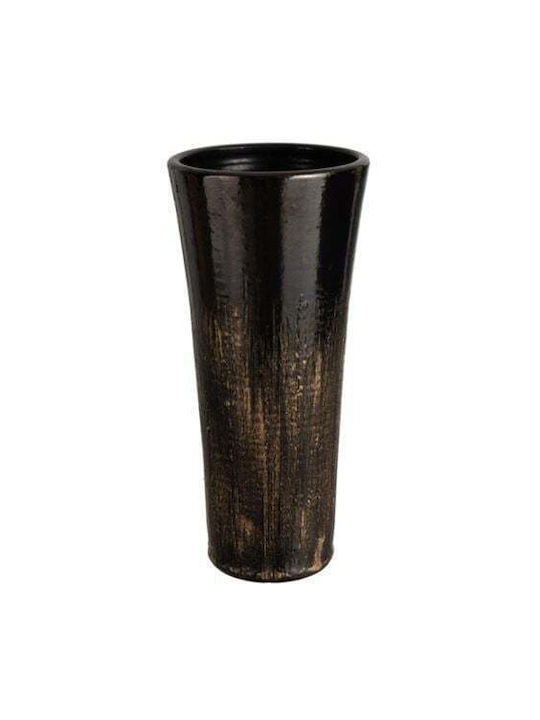 J-Line Vază Decorativă Sticlă Negru 39cm 1buc