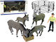 Miniatur-Spielzeug Four Donkeys Gray