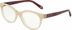 Tiffany & Co Plastic Eyeglass Frame Butterfly Beige TF2124 8170 Tiffany & Co Plastic Eyeglass Frame Butterfly Beige TF2124 8170