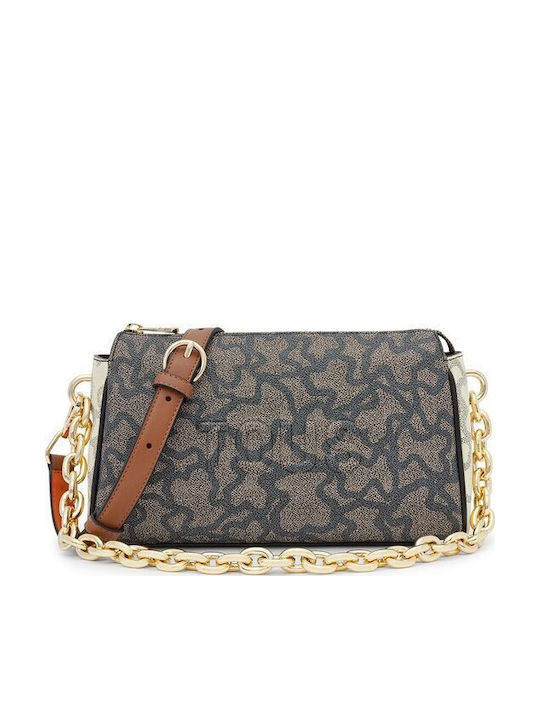 Bolso Leather Women's Bag Crossbody Beige/Black