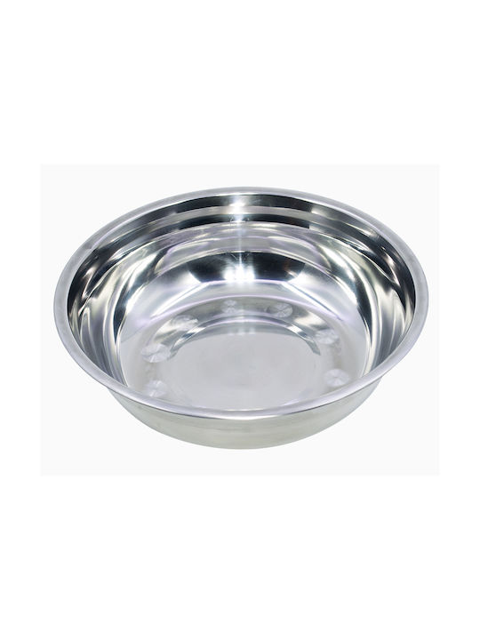 Tpster Μπωλ Σερβιρίσματος Στρογγυλό Inox Ασημί