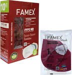 Famex Kids Mask FFP2 NR XXS Protective Mask FFP2 XXS Kids Burgundy 100pcs