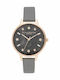 Olivia Burton Γυναικείο Ρολόι 34mm Μπαταρίας με Γκρι Δερμάτινο Λουράκι