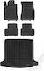 Rezaw Plast Set of Front and Rear Mats 5pcs Tray Type for Mercedes-Benz GLA 2019+ Black