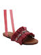 Women's Flat Sandals in Fuchsia Color