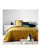 Douceur d'Intérieur Duvet Cover Set Queen with 2 Pillowcases 240x220 L-c Velina Ochre