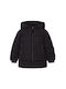 Mayoral Kids Quilted Jacket Long with Hood Black