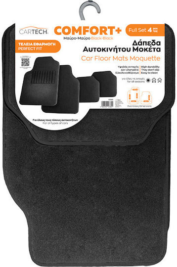 Cartech Set of Front and Rear Mats 4pcs Black