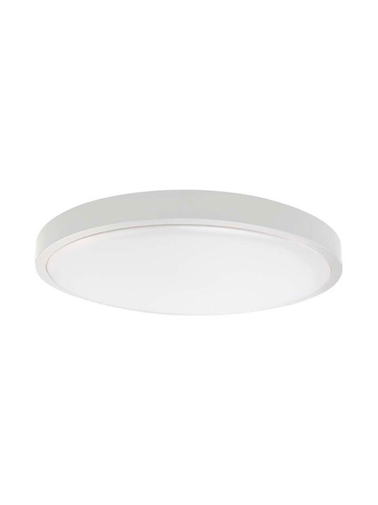V-TAC Πλαστική Πλαφονιέρα Οροφής με Ενσωματωμένο LED σε Λευκό χρώμα