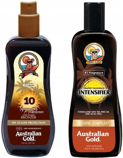 Australian Gold Spray Gel Bronzer Spf10 + Rapid Tanning Intensifier