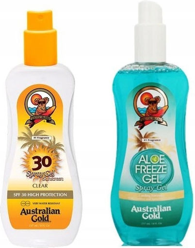 Australian Gold 237ml Sunscreen Spray + 237ml Cooling After-sun Сет с Слънцезащитен спрей