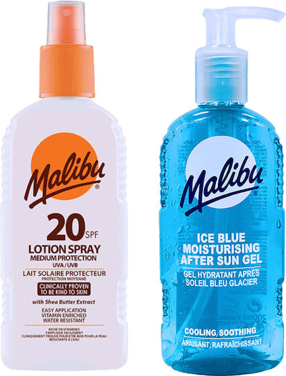 Malibu Sonnencreme-Set mit After Sun & Bräunungsöl SPF20 2 Stück