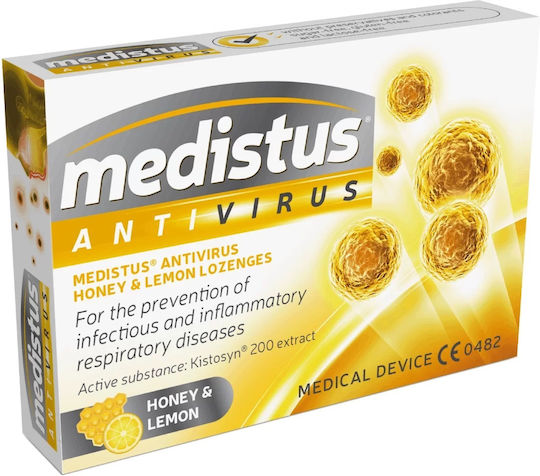 Medicair Medistus Antivirus Καραμέλες για Παιδιά & Ενήλικες για Ξηρό Βήχα Μέλι & Λεμόνι 10τμχ