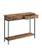 Console Table Wood & Metal Vintage Brown/Black L100xW30xH80cm