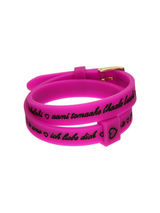 il mezzometro Damen Armband Fuchsie