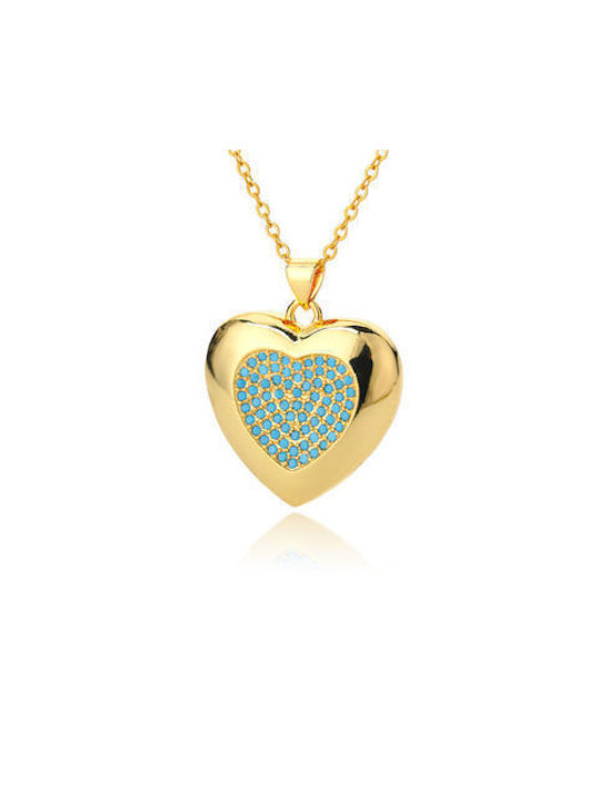 Necklace with design Heart Gold Plated