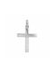 Women's White Gold Cross 14K Double Sided