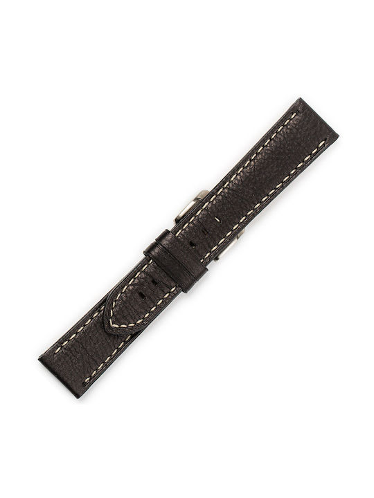 KOSTELO Leather Strap Black 24mm