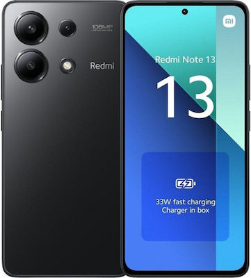 Xiaomi Redmi Note 13 4G Двойна SIM (6ГБ/128ГБ) Полунощно черно