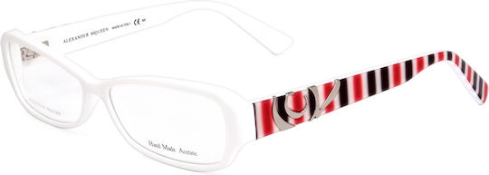Alexander McQueen Eyeglass Frame Weiß AMQ4161 R2Y