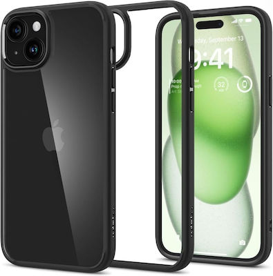 Spigen Ultra Hybrid Back Cover Σιλικόνης Μαύρο (iPhone 15)