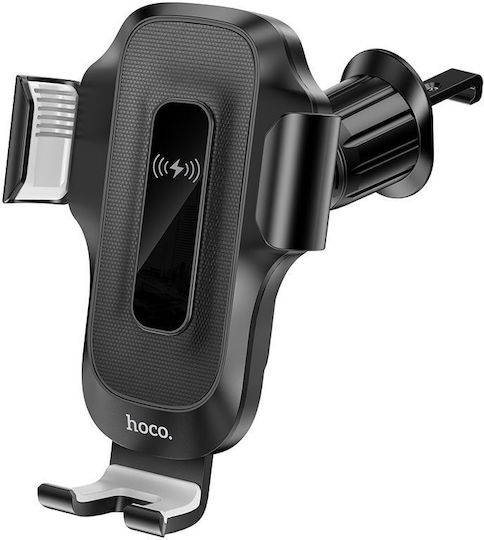 Hoco Car Mobile Mount with Adjustable Hooks and Wireless Charging Black