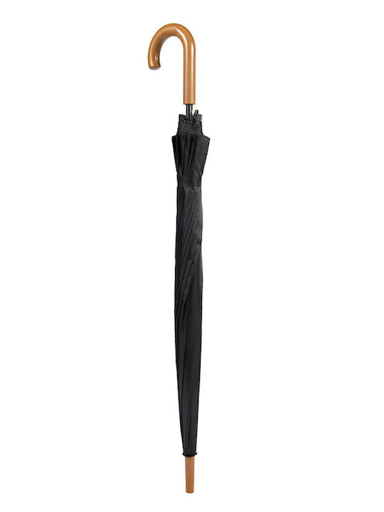 LKmoda Automatic Umbrella with Walking Stick Black