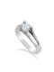 Antwnakakis Single Stone from White Gold 14K