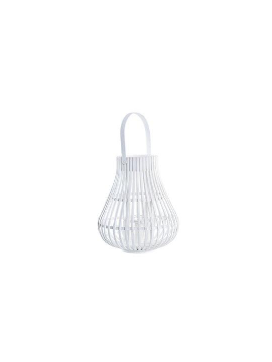 DKD Home Decor Metallic Lantern White 29x29x34cm