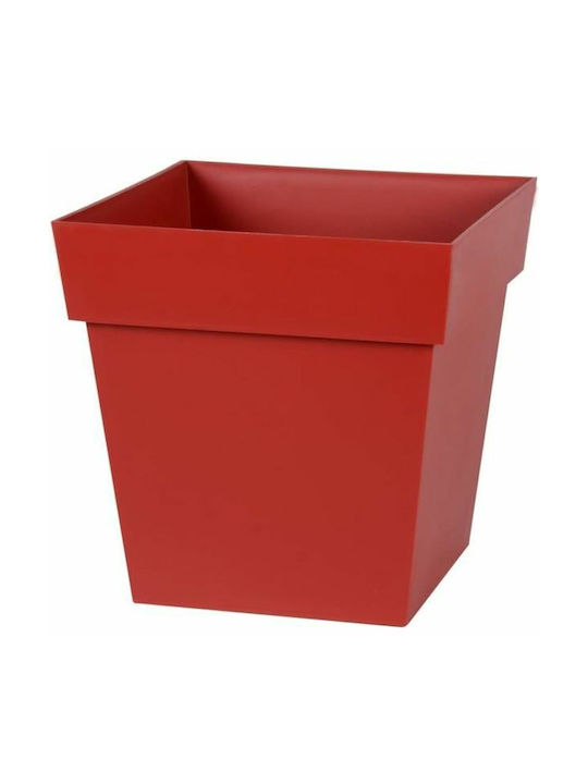 EDA Flower Pot Red 32x32cm S7189282