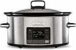 Crock-Pot Ηλεκτρική Γάστρα 240W με Χωρητικότητα 5.6lt Ασημί