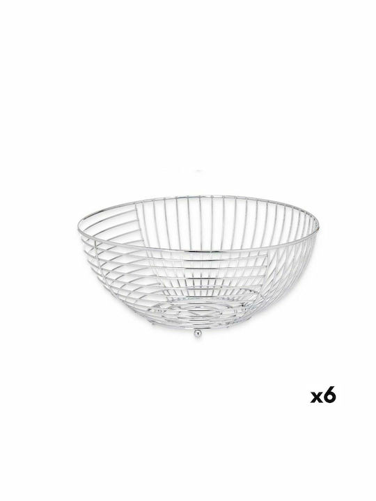 Kinvara Fruit Bowl Metallic Silver 28x12.7x28cm