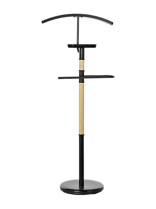 DKD Home Decor Metallic Coat Rack Black 47x28x111cm