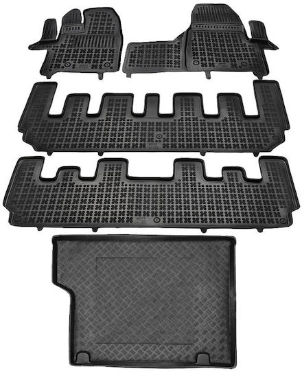 Rezaw Plast Set of Front and Rear Mats 5pcs Tray Type for Ford Tourneo Custom Black