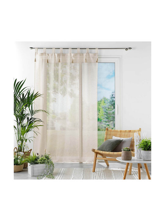 Douceur d'Intérieur Curtain with Tab Top L-c Dalila Beige 140x240cm