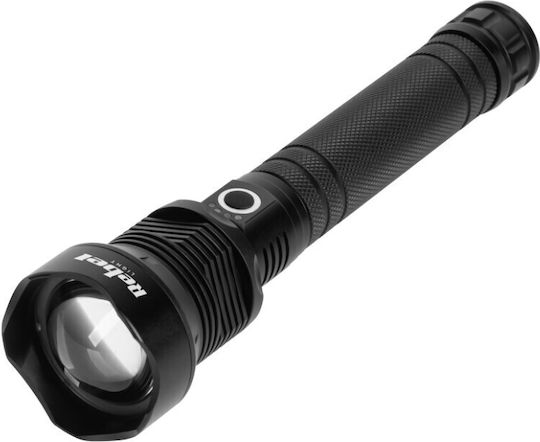 Rebel Επαναφορτιζόμενος Φακός LED IP65 με Μέγιστη Φωτεινότητα 1857lm