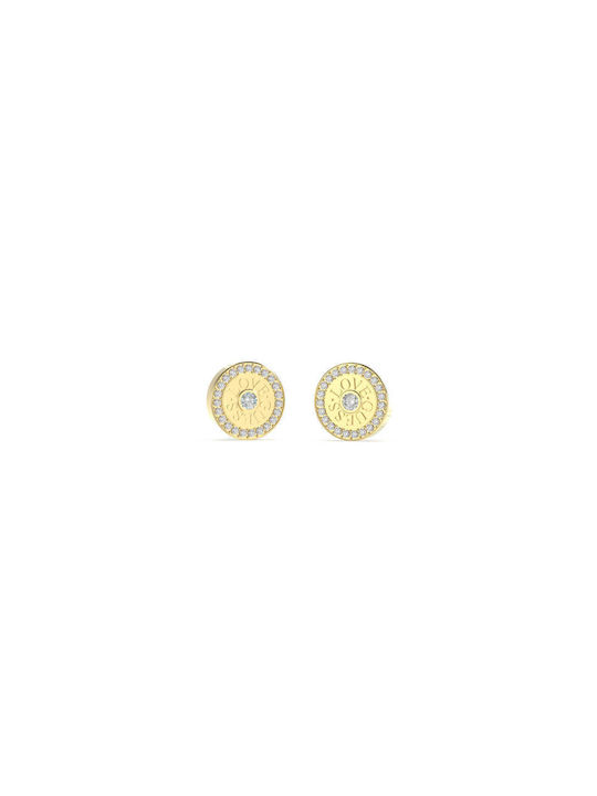 Guess Earrings made of Steel Gold Plated with S...