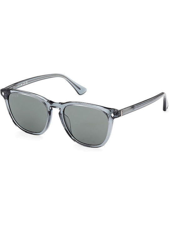 Web Unisex Sunglasses with Gray Plastic Frame and Gray Lens WE0331 84A