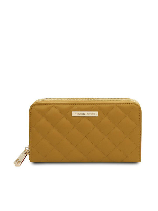 Tuscany Leather Groß Frauen Brieftasche Klassiker Gelb