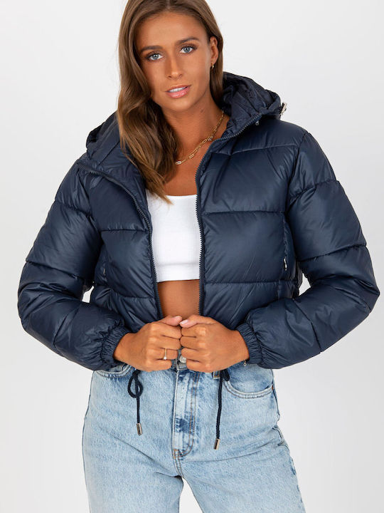 NM Kurz Damen Puffer Jacke für Winter Marineblau