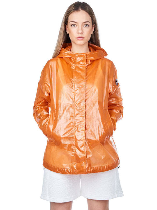 Colmar Women's Short Lifestyle Jacket Waterproof for Winter Orange