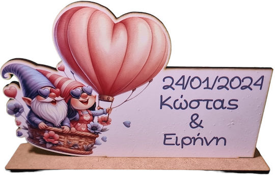 Woodseason Souvenir Tabletop for Lovers made of Wooden 22x12cm.
