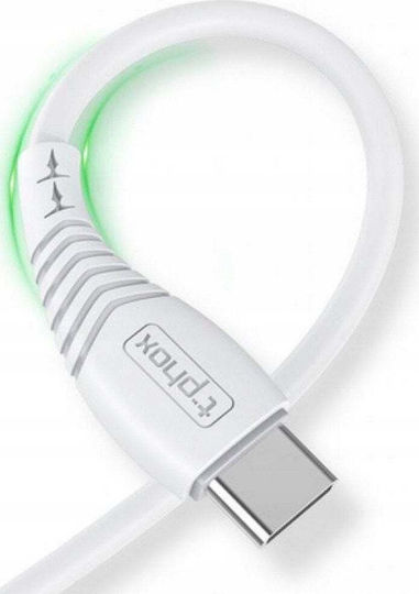 T-Phox USB 2.0 Cable USB-C male - USB-A PD Λευκό 1.2m