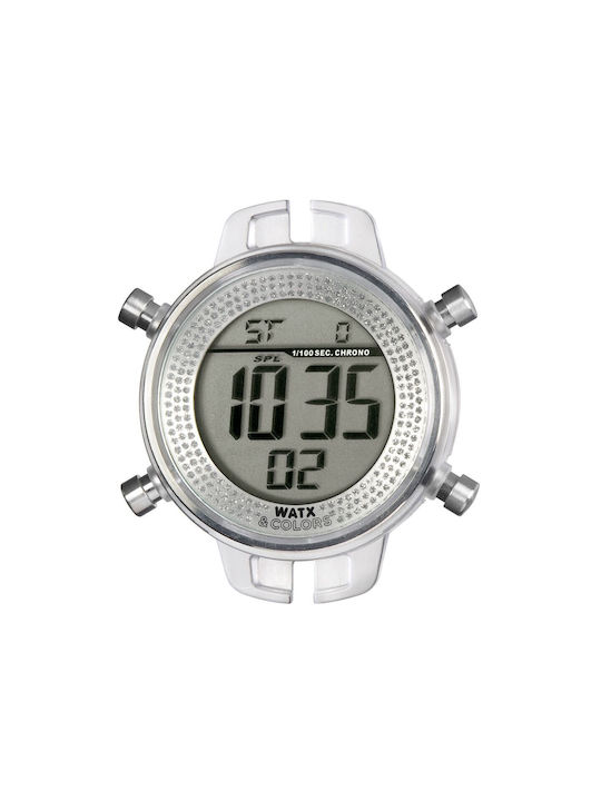 WATX & CO Ψηφιακό Ρολόι με Λευκό Καουτσούκ Λουράκι
