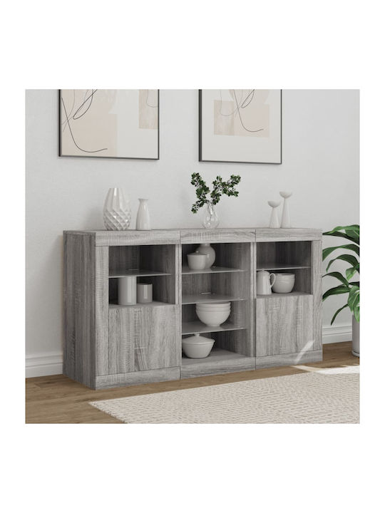 Μπουφές Ξύλινος Γκρι 123x37x67cm
