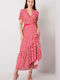 Yups Maxi Dress with Ruffle Red