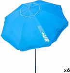 Aktive Foldable Beach Umbrella Aluminum Diameter 2m with UV Protection Blue