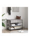Wooden Shoe Organizer Gray 70x42.5x50cm