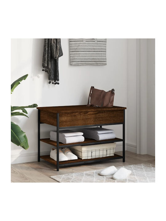Wooden Shoe Organizer Brown 70x42.5x50cm